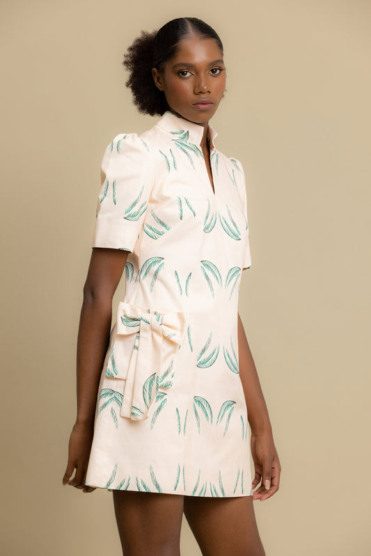 watercolor palm dress